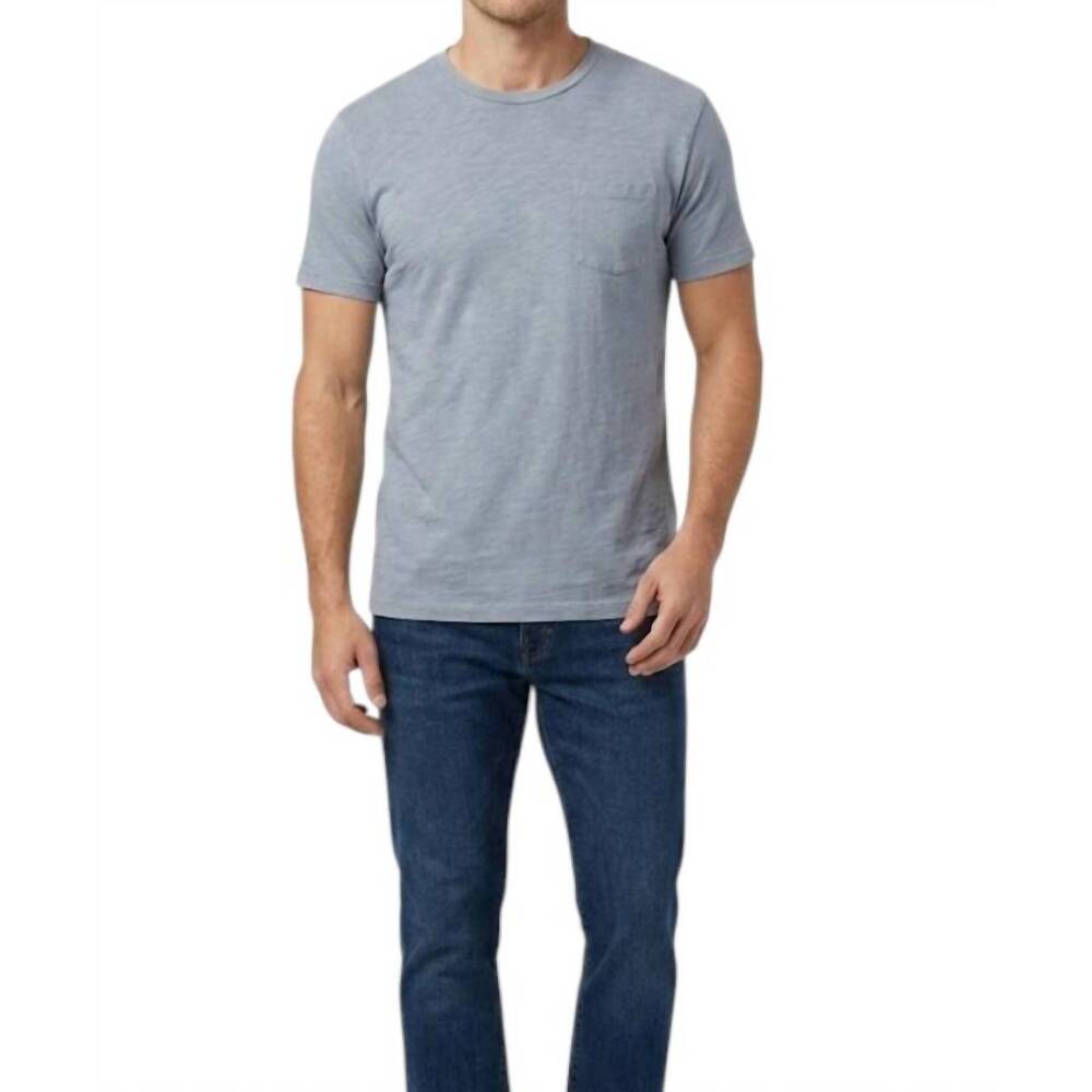 NEW HARTFORD men's pocket crew tee in dusty blue